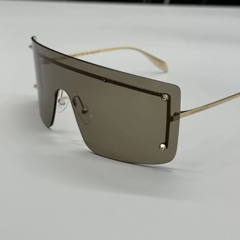 NEW AM0412S 002 ALEXANDER MCQUEEN SHIELD UNISEX SUNGLASSES